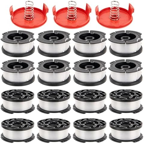 KAKO AF100 Spool for Black Decker Weed Eater String, 0.065" 30ft Autofeed Spool for Black Decker AF100 Replacement Spool, Replace GH600 GH900 Spool for Black Decker Weed Eater Spool(16+3+3) Cover