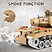 Supdex 1:18 RC Tank, 2.4Ghz US M26 Pershing Remote Control Model Toy Tank That Shoots BBS and Water Bombs, Military RC Vehicle for Adults and Kids, Army Toys with Smoke, Sound and Recoil