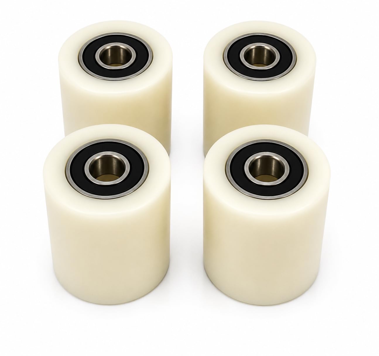 Lot de 4 rouleaux en nylon polyamide - Diamètre : 40 mm - Largeur : 50 mm - Largeur : 10 mm - Roulements précis (40-50-10).