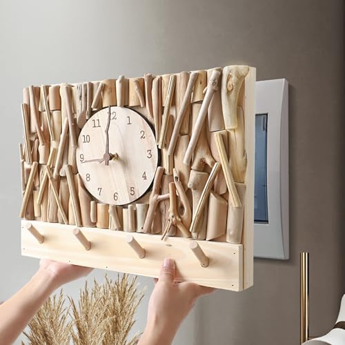 Couvercle de boîte à fusibles pour la maison et le bureau style rétro en bois