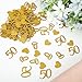 100pcs 50th Wedding Anniversary Confetti, Gold Glitter Paper Confetti 50 Golden Gift Decorations Wedding Table Scatter for 50th Anniversary Celebration Party Birthday Party Supplies