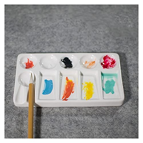 Paleta de pintura de cerámica rectangular para artes y manualidades 3