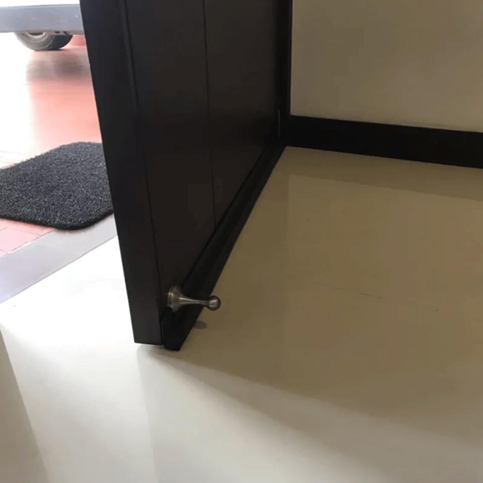 KRILLIQ Tira de Sellado de Puerta de Cuero PU, Relleno de algodón Perlado, burlete, tapón Inferior para Puertas y Ventanas
