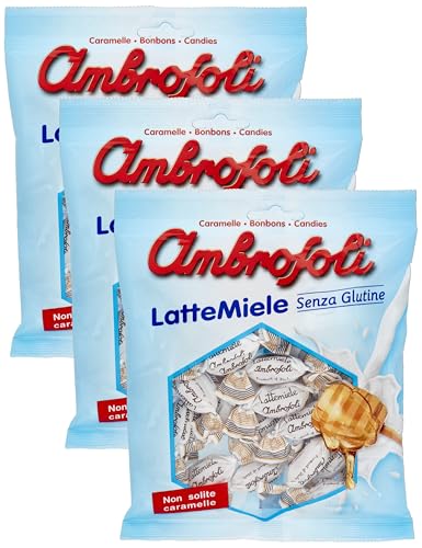 Ambrosoli Caramelle Lattemiele, 135g (Confezione da 3)