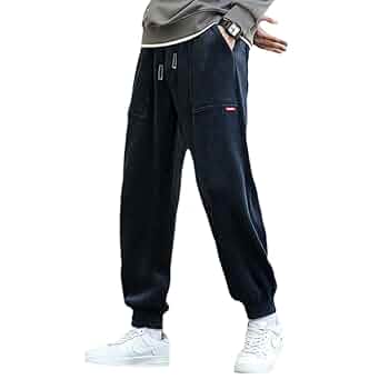 IXYHPJP Autumn Winter Corduroy Sweatpants Men Baggy Joggers