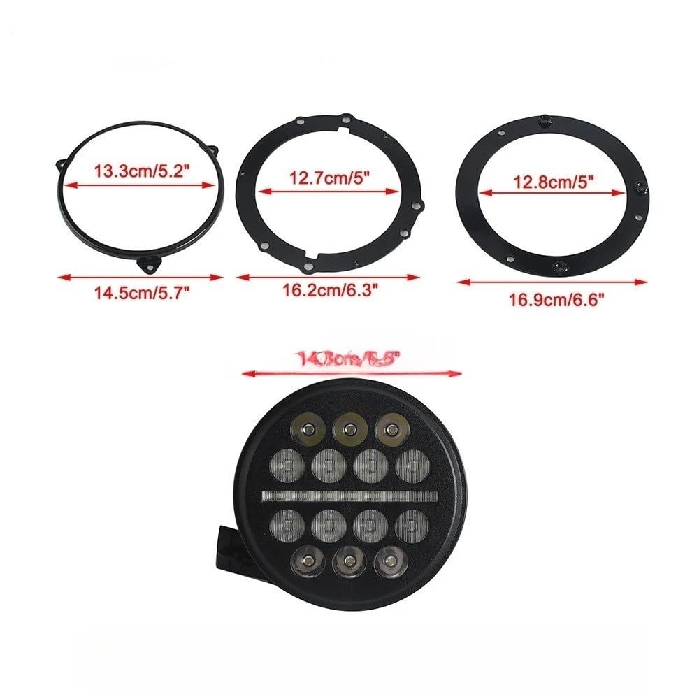 Moto Faro Anteriore Faro anteriore per motociclo rotondo a LED per Softail Low Rider ST FXLRST 117 per EI Diablo FXRST