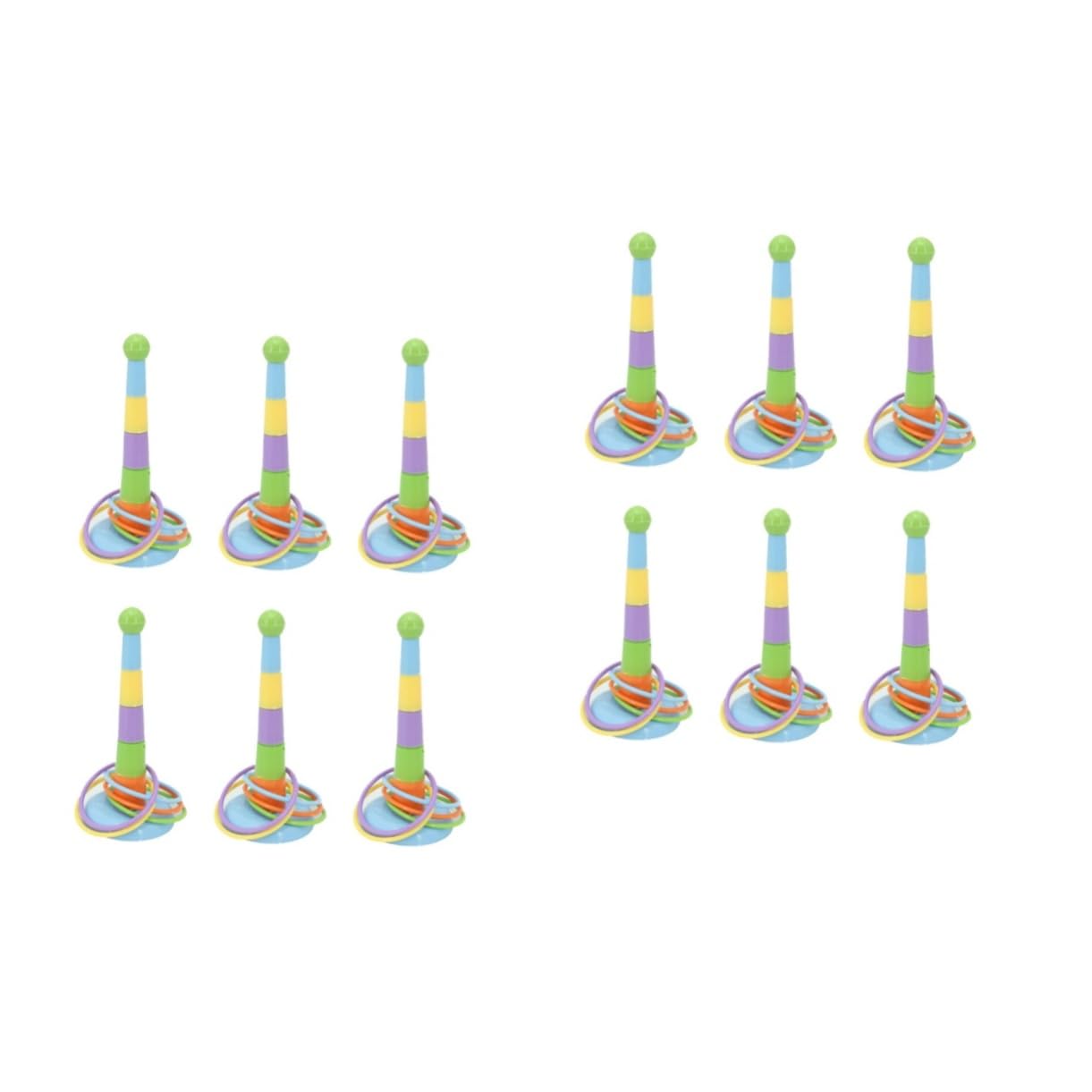 Toyvian 1 Set Colorful Toss Ring Game for Interactive Early Educational for Hand Eye Coordination Fun Agility Practice Game Random Colors Random Color