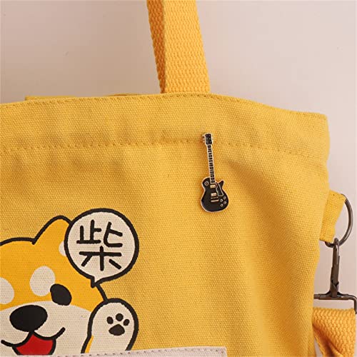 Dreuyet 4 Pcs Electric Guitar Brooch Pins Set Cute Enamel Musical Instrument Badges on Backpack Guitar Brooches Badges Pins Present Gifts Wear on Backpack, Shirt, Jacket, Lapel, Hat, or Tie3