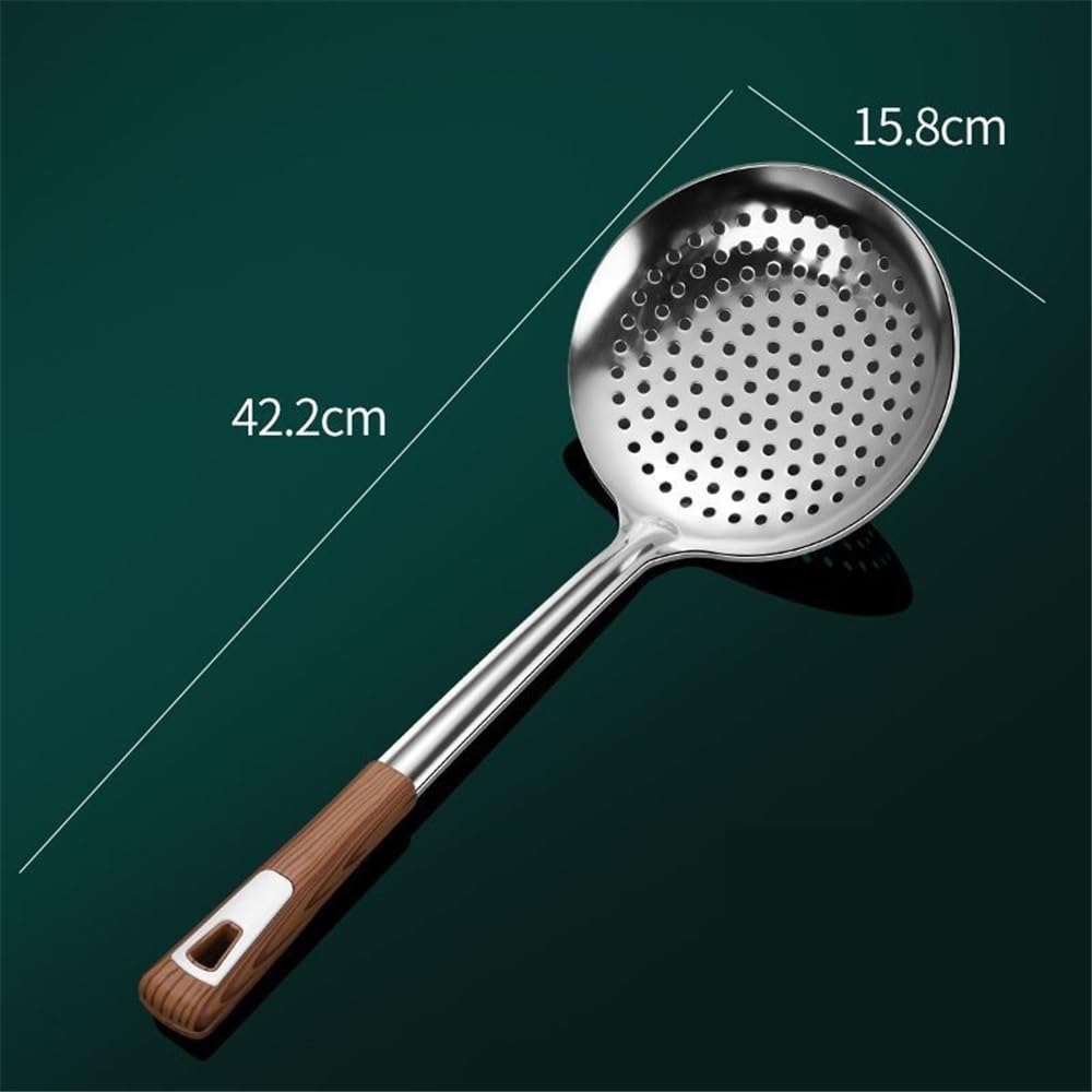 Cestello per friggitrice Cestello for friggere in Acciaio Inox Grande Filtro for friggere Cucchiaio setaccio Utensili da Cucina Cucchiaio for friggere Cestello per frittura(Grande)