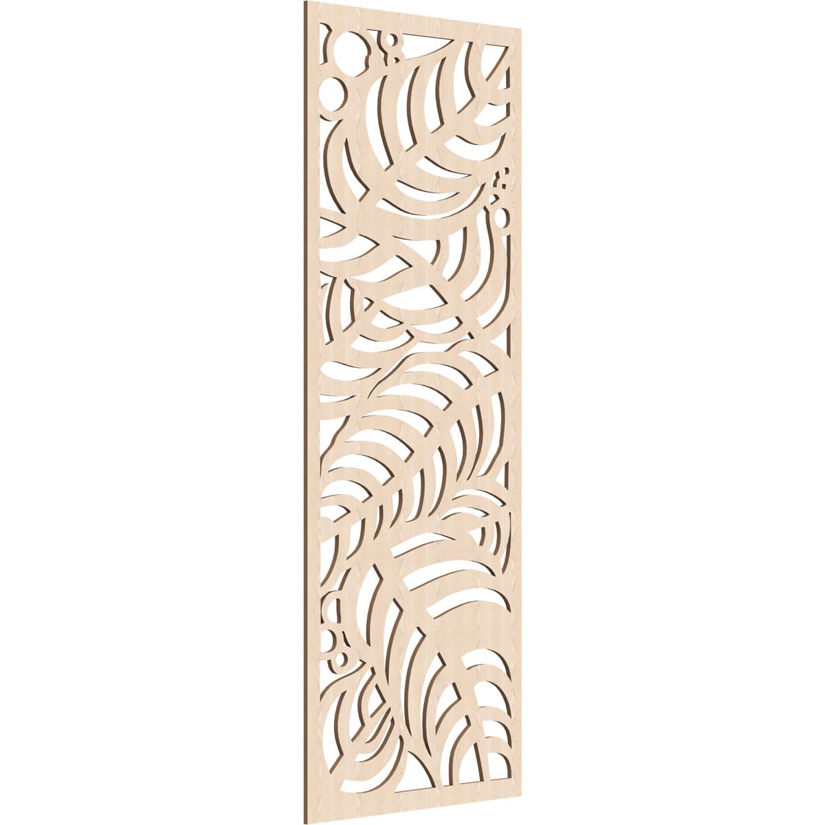 29 3/8"W x 74 3/8"H x 3/8"T Mills Decorative Fretwork Wood Wall Panels, Red Oak