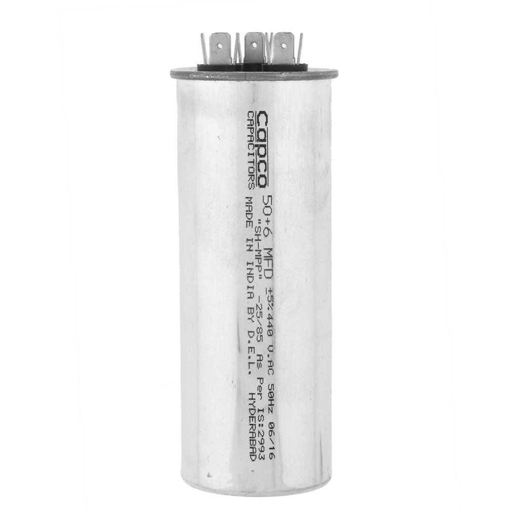 Capco Air Conditioner Capacitor AC 450V 50 HZ 50+6 MFD, Silver Amazon