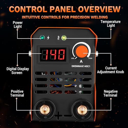 Mini Stick/Lift TIG Welder：DEKO 140Amp 220V MMA Portable ARC Welding Machine Kit IGBT Digital Display LCD Hot Start Arc Force Anti-Stick - Image 3