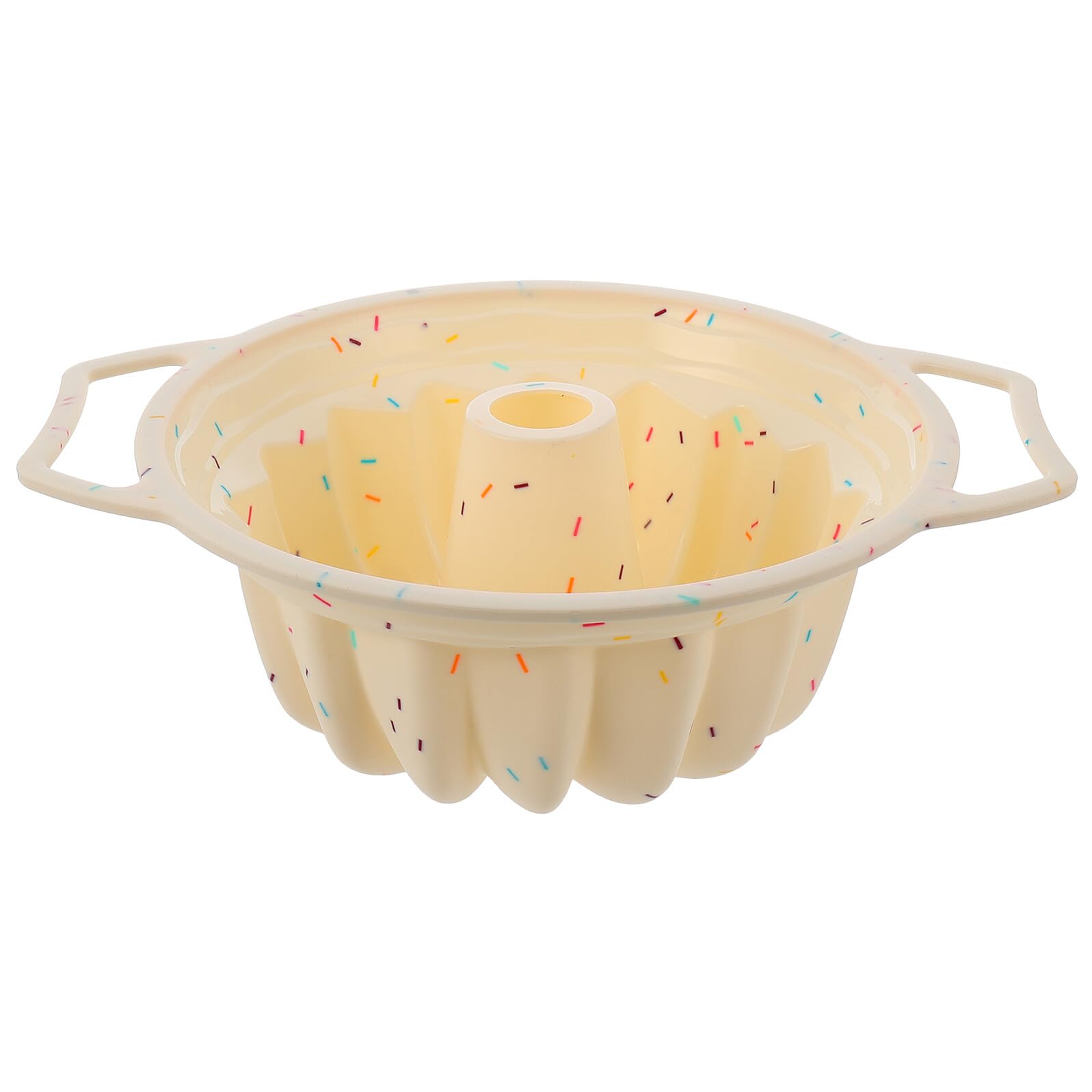 Stampo per Torta in Silicone Rotondo Fai da Te, Teglia Antiaderente Manici in Metallo, Resistente Alte Temperature, Uso Forno e Frigorifero, per Dolci e Torte da Festa