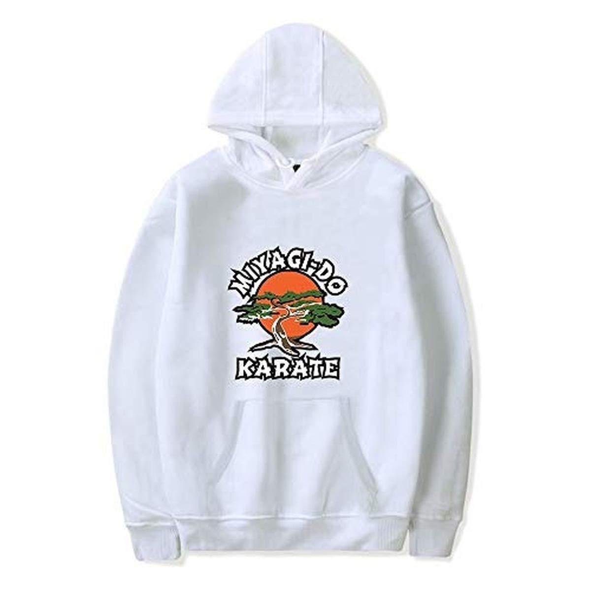 YicoolCobra Kai Hoodies Karate Kid Men Women Sweatshirts Hooded Casual Popular Pattern Pocket Pullover (White,Small)