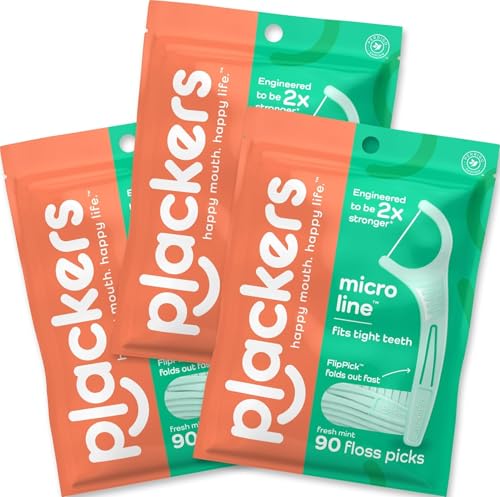 Plackers Micro Line Floss Picks, Fresh Mint… product image