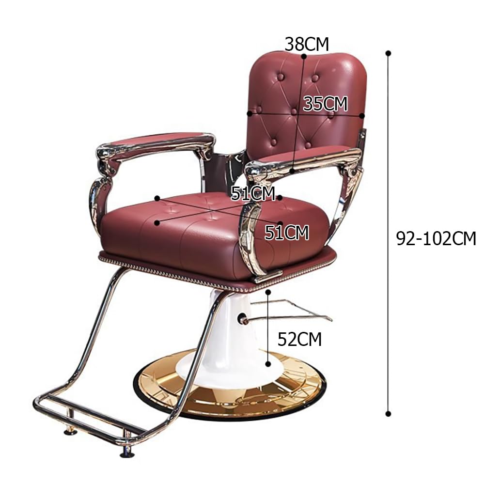 Fotel fryzjerski Vintage, wytrzymały, męski, z hydrauliczną regulacją, okrągła podstawa, obrotowy o 360 stopni i ergonomicznej konstrukcji, wyposażenie salonu kosmetycznego,Black