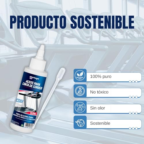 Plantawa Lubricante cinta de correr 150ml | Aceite para Cinta Correr. Ideal para Gimnasios, Cintas Domésticas. Aplicación Precisa. Apto para todas las cintas de correr. - imagen 3