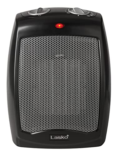 Lasko 9" Tabletop Ceramic Space Heater with Thermostat - Black - CD09250 - image 7
