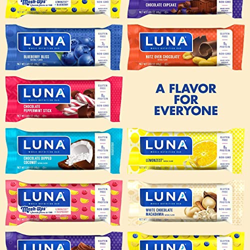Luna Bar - Gluten Free Snack Bars - White Chocolate Macadamia Flavor -8G Of Protein - Non-Gmo - Plant-Based Wholesome Snacking - On The Go Snacks (1.69 Ounce Snack Bars, 15 Count) #TOP5