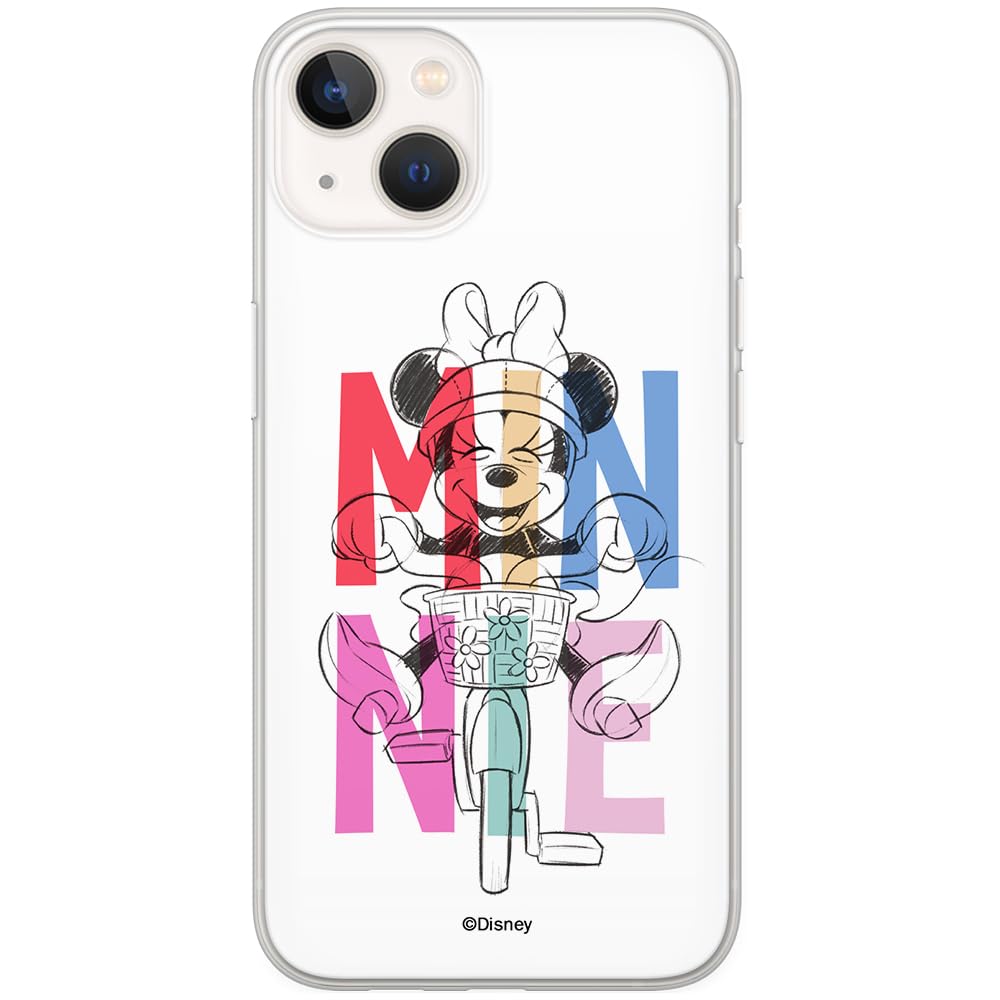ERT GROUP mobile phone case for Iphone 13 MINI original and officially Licensed Disney pattern Minnie 068 optimally adapted to the shape of the mobile phone, case made of TPU