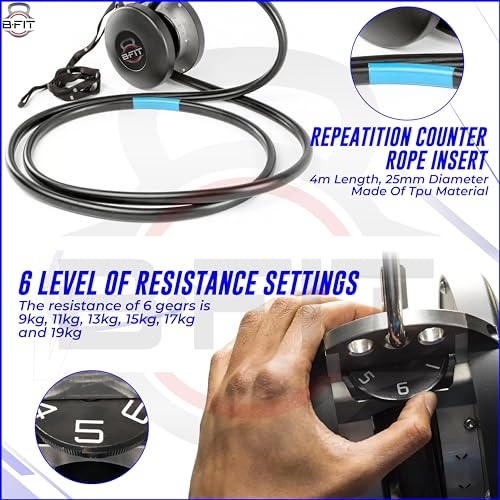 Image of B Fit Pull Rope Fitness Rope Training Endless Trainer Training Endless Rower Machine Gym Equipment Exercise.