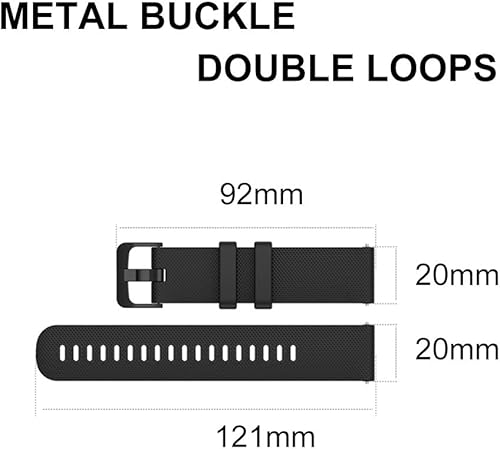 Miniatura 4 de Yeejok Correas compatibles con Amazfit GTS 4, GTS 4 Mini, Bip 3 - Silicona y cuero, 0.787 in, correas de repuesto para reloj para mujeres y hombres