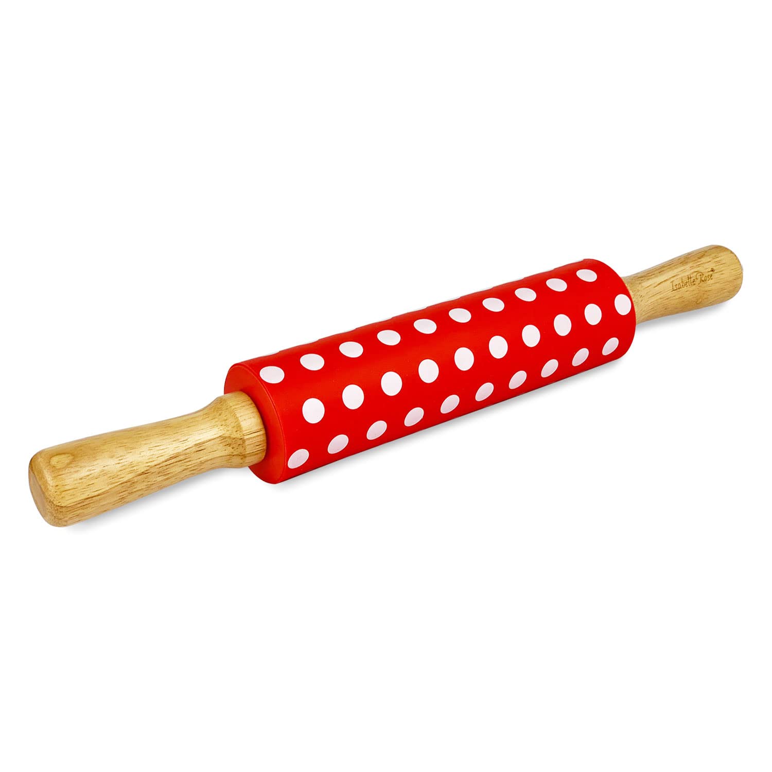 Isabelle Rose Rodillo de madera y silicona antiadherente Shabby Chic Dots 5166