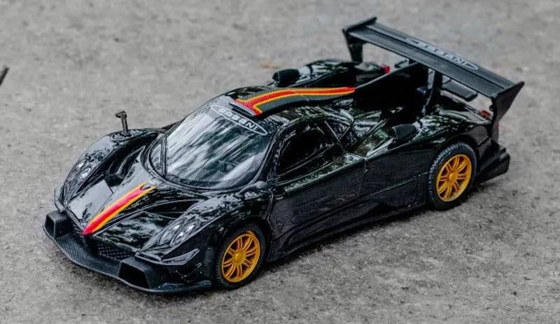 Image of 1:31 Scale Pagani Zonda Die-Cast Model Car - Pull-Back Action with Lights, with Display Tray, Collectible Toy for Kids & Adults