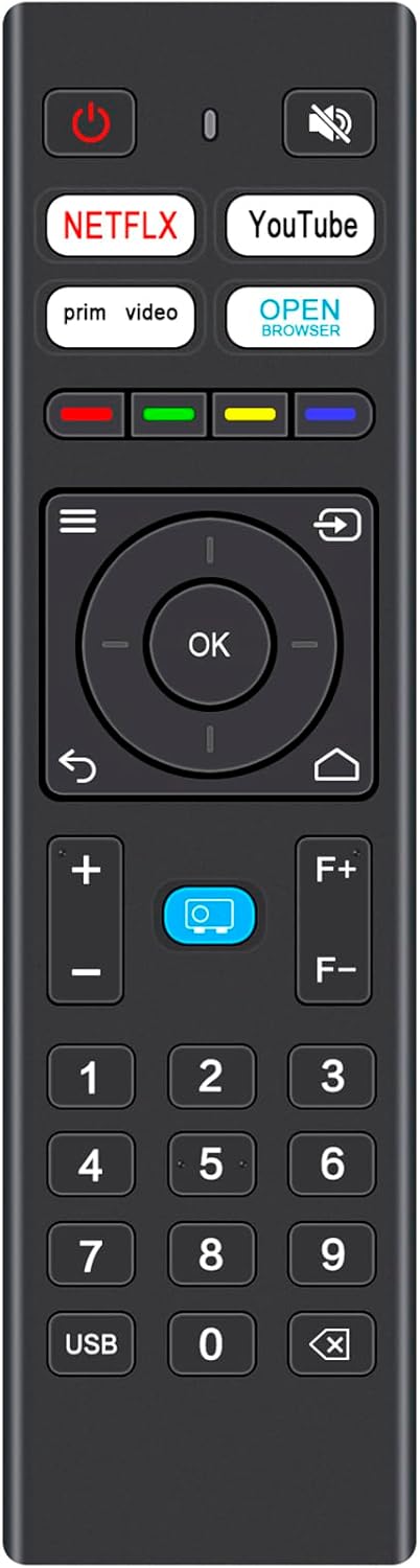 Replacement Remote Control Applicable for Smart Home Projector VOPLLS M10 4K, for WiMiUS K9, for DBPOWER G01, for MECOOL KP2, for Yaber V12 U12 Projectors