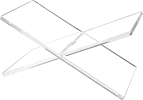 FEMELI Soporte transparente para libros, soportes de acrílico para exhibición de libros de cocina, soporte grande y resistente de lectura abierto