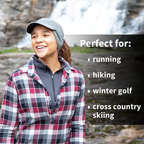 Trailheads Fleece Ponytail Hat With Drop Down Ear Warmer | The Trailblazer Adventure Hat For Women (Heather Grey) #TOP1