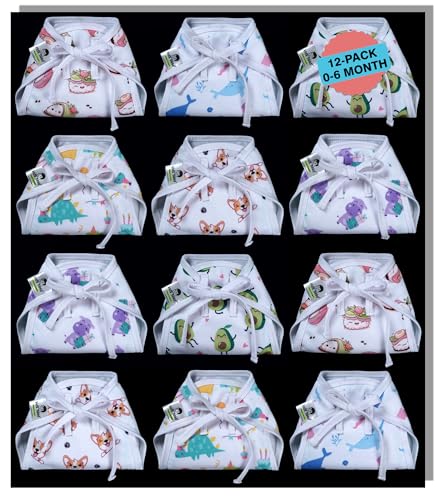 Image of Kids Need Premium langot for new born baby 0-3 months (12 Pack) Super Soft Double Layered nappy Breathable cotton cloth nappies for new born baby essentials | (NP2)