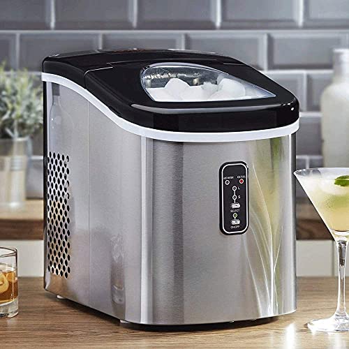 MHGD Eismaschine|Eismaschine| Kommerzieller vertikaler Eisbereiter aus Edelstahl, 200 lbs/24 Stunden, silberfarbener… – Bild 3