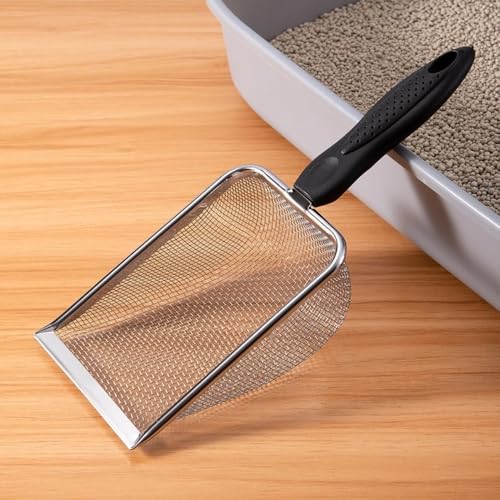 Pazinha coletora de fezes Aço Inox para Gatos | Pá Higiênica De Areia Para Gatos,Peneira de Areia pa