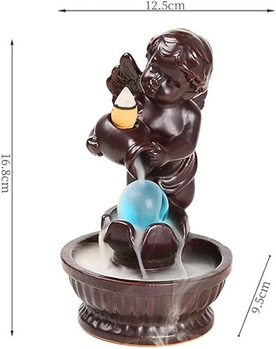 Vista 6 de Quemador de incienso de cerámica para niños, diseño de cascada de humo, incensario de reflujo, soporte para incienso, decoración del hogar Zen