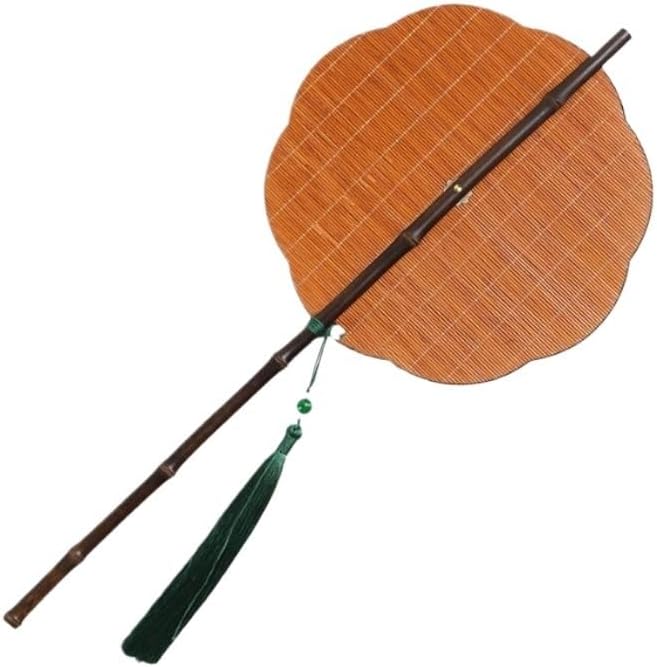 Handmade Weaving Fans Chinese Lacquer Fan Ornaments Ancient for Cooling
