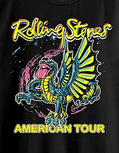 Rolling Stones The T Shirt American Tour Dragon Band Logo Officiel Homme Noir - Les Beatles, Paul McCartney, John Lennon, RIngo Starr, George Harrison Rolling Stones The T Shirt American Tour Dragon Band Logo Officiel Homme Noir – Image 4