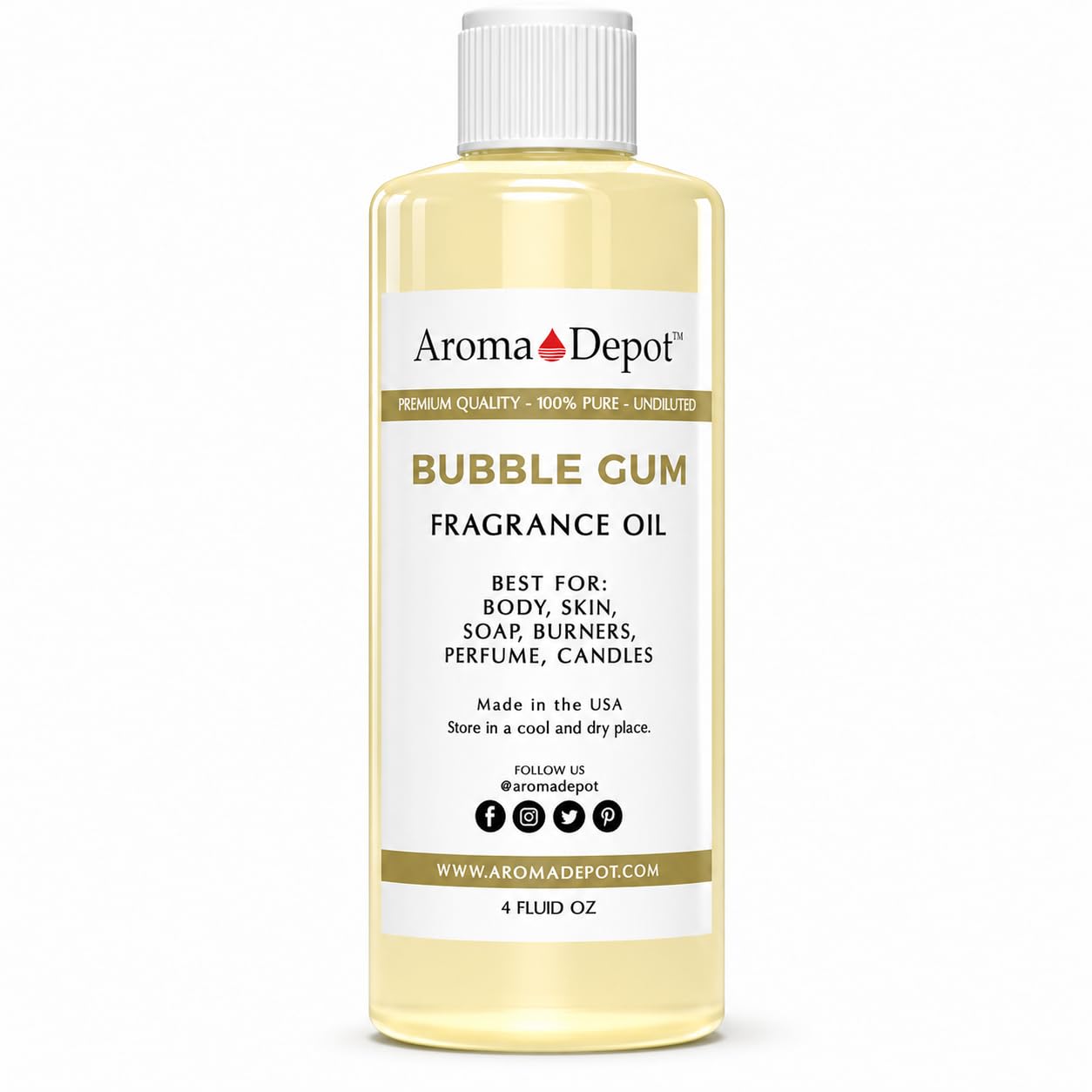 Aroma Depot Bubble Gum Fragrance Oil, 4 fl oz Scented Oil for DIY Projects
