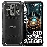DOOGEE Blade 10 Ultra (2025) Android 15 Rugged Smartphone, 32GB RAM+256GB ROM Rugged Phone Unlocked, 6.56''90Hz Display,50MP Camera, IP68/IP69K Waterproof Phones, Face ID/NFC/GPS/OTG