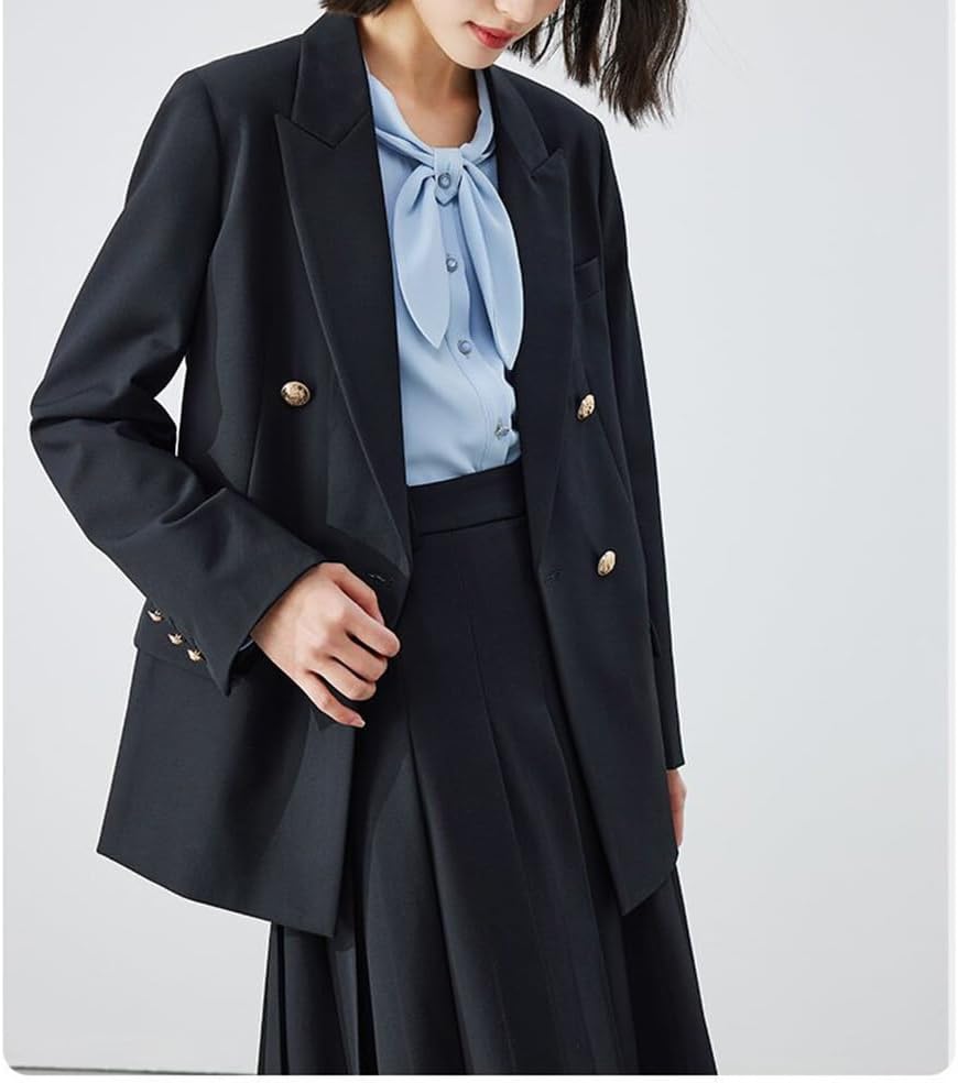 Pkrboro] レディース2個スーツダブルブレストボタンピークラペル