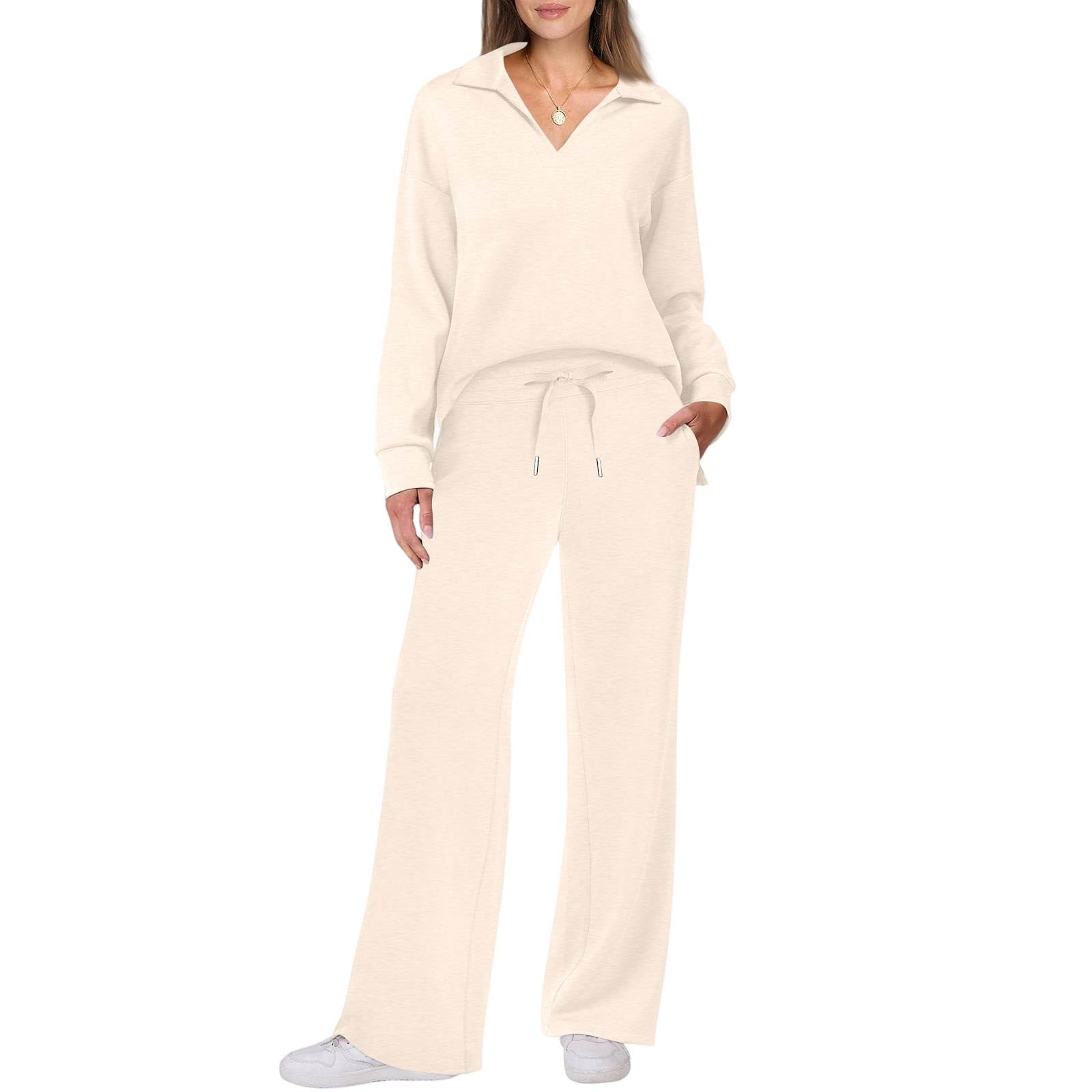 Tuta Donna Sportiva Elegante 2 Pezzi Felpa e Pantaloni Vita Elastica