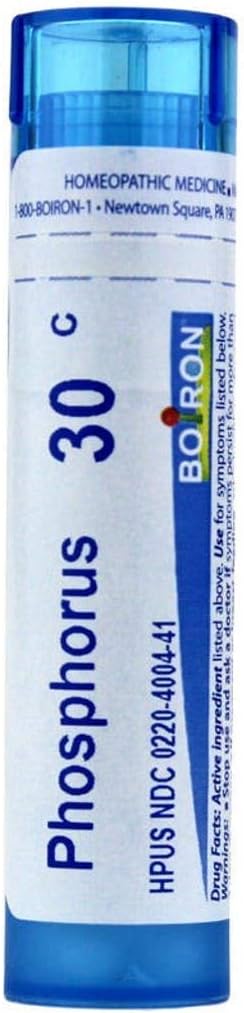 Boiron Homeopathic Phosphorus, 30C Pellets, 80-Count Tubes (Pack of 5)