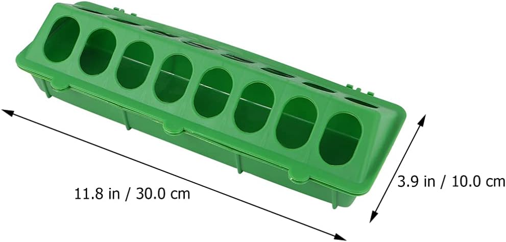 Housoutil 2pcs Pigeon Feeder Flip Top Bird Food Water Dispenser Feeding Bowl Container for Quail Ducklings Chicken Parrot Parakeets Canaries Finches Budgie Feed Tool