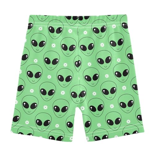 Girls' Shorts Soft Summer Soft Boxers Short Green Alien Leggings Dance Bottoms3