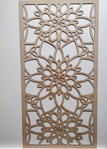 Rejilla decorativa de pared para armario de radiador, panel de MDF perforado de 3 mm de grosor (1200 mm x 620 mm) patrón K3