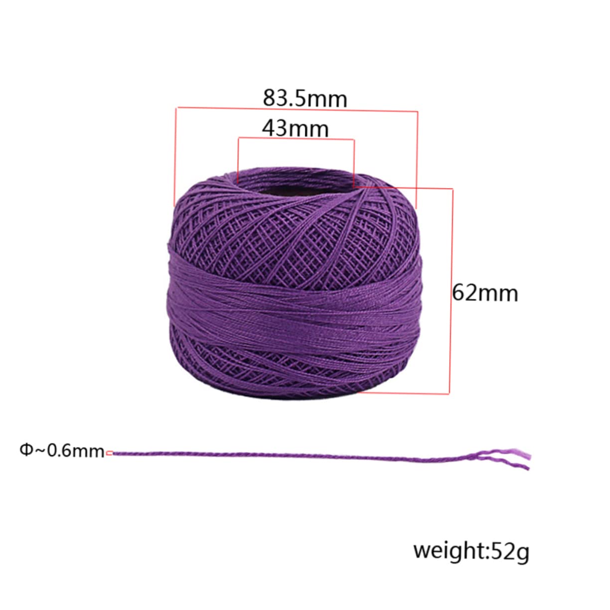 SHINEOFI 3rotoli Gomitolo Di Cotone Uncinetto Filo Per Maglieria e Fai Te Per Creare Maglioni e Sciarpe Materiale Resistente e Confortevole Per Lavoretti Manuali e Progetti Creativi