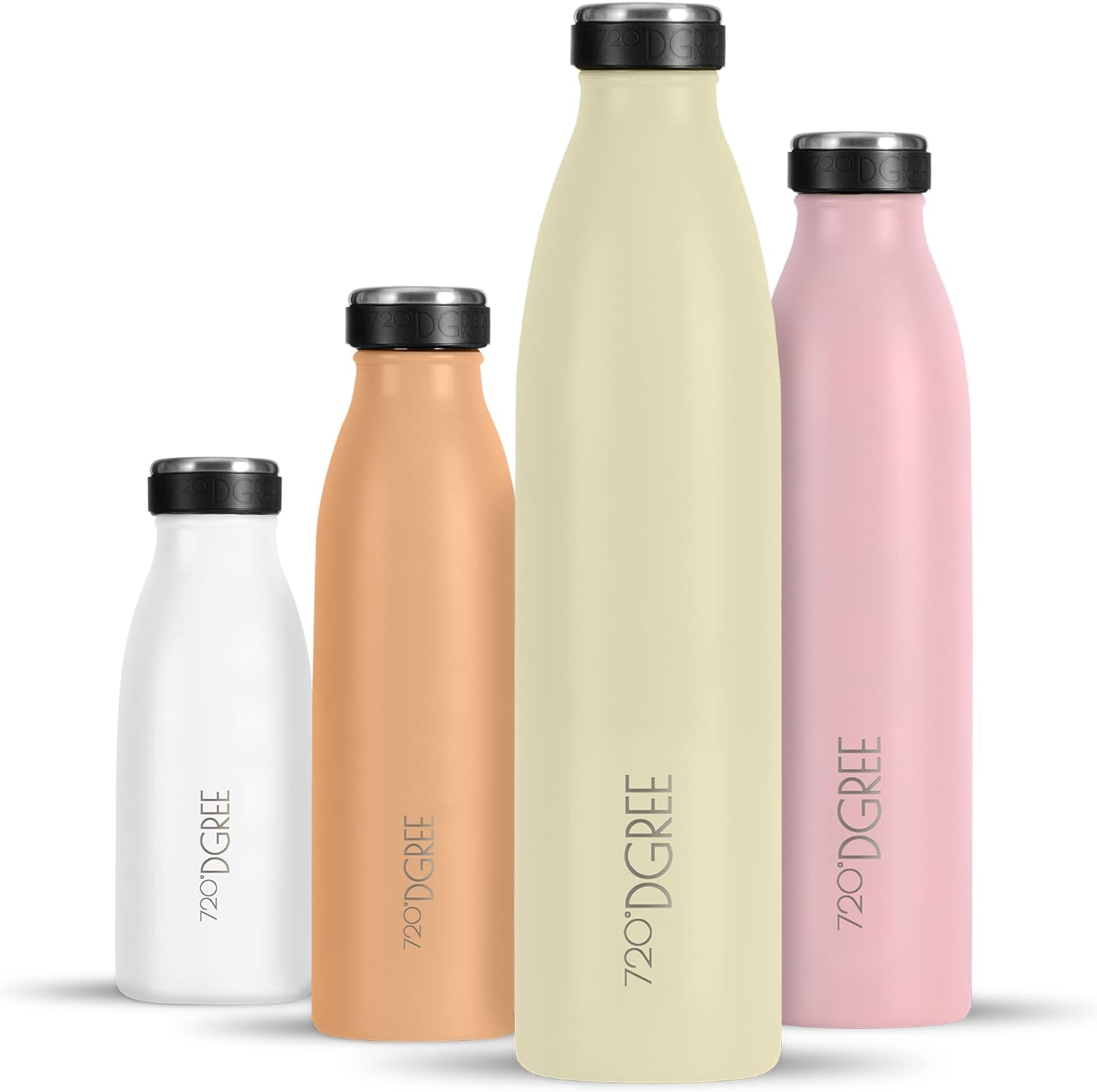 720°DGREE Vaccum Insulated Water Bottle “milkyBottle“ - 750 ml - Insulated, Leakproof, BPA-Free, Thermo Flask - for Sports, Gym, Fitness, School, Kids, Travel, Outdoor, Hot, Cold & Carbonated Drinks