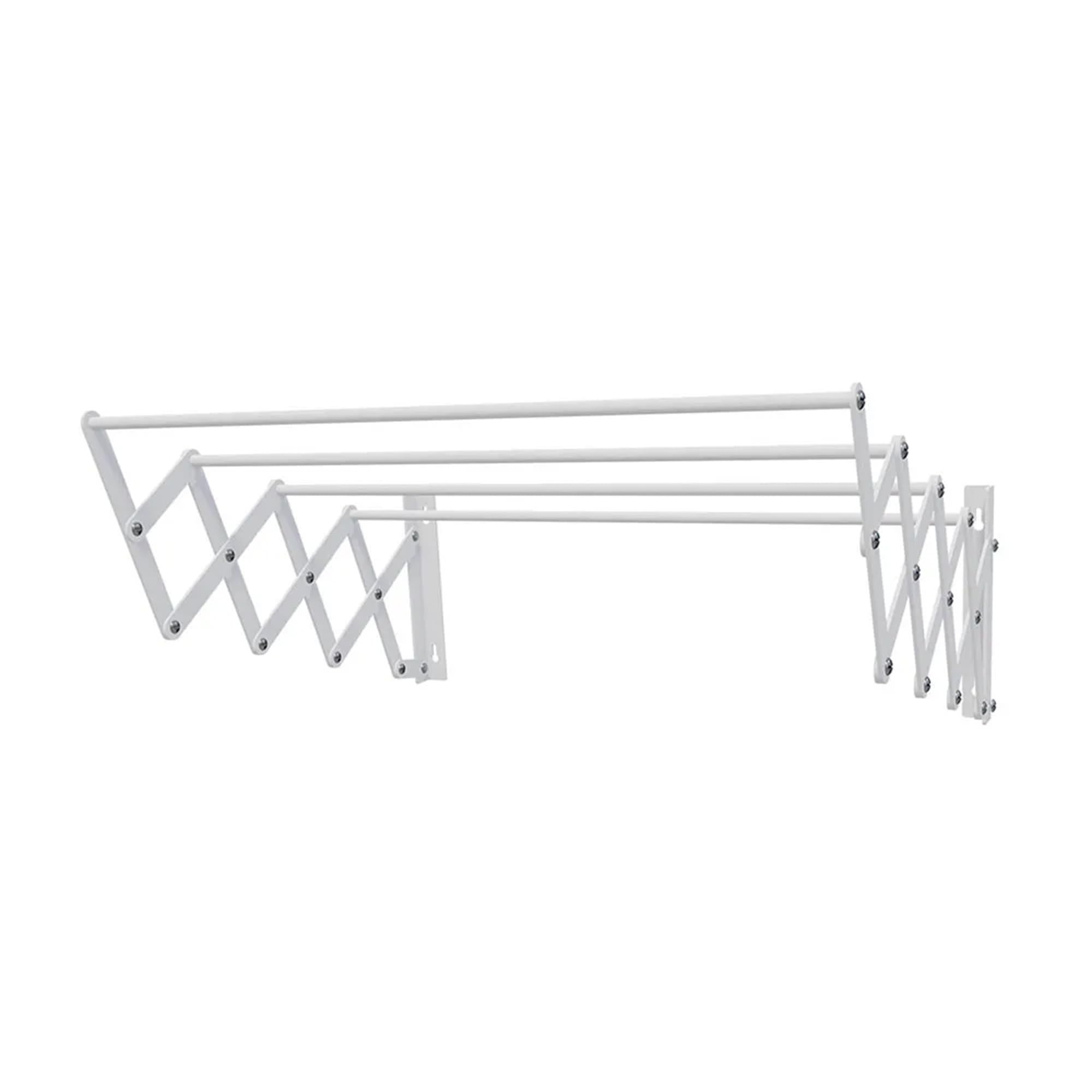 Étendoir mural extensible de qualité en métal 60 cm Well Home pour le linge