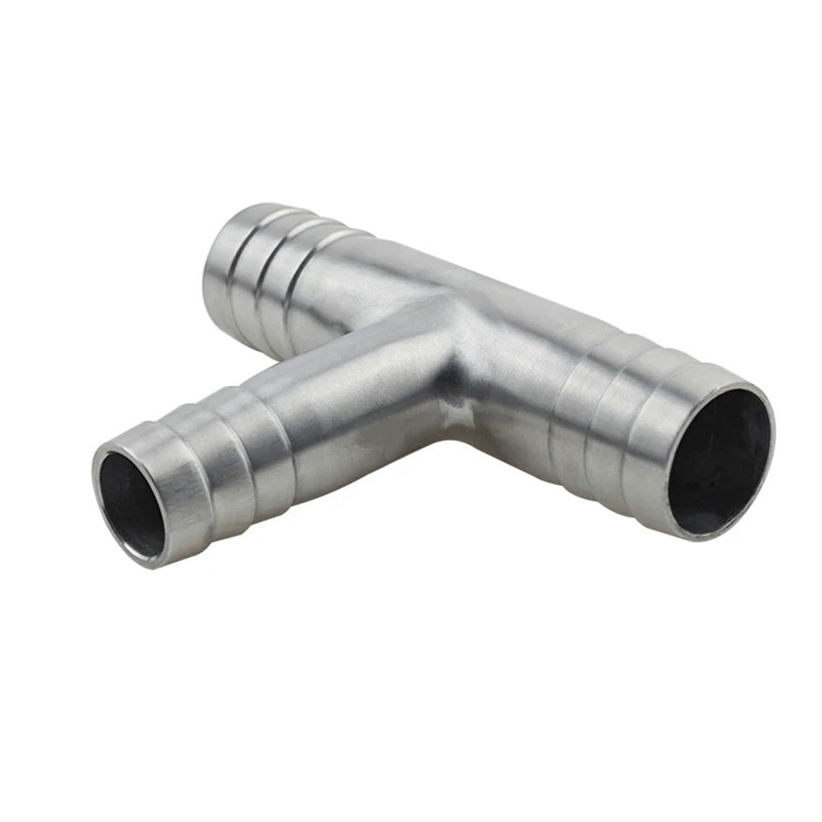 Reductor en T de manguera de acero inoxidable 304 (6-51 mm), conector divisor de 3 vías para aire, agua, combustible y productos químicos (25-20-25 mm)