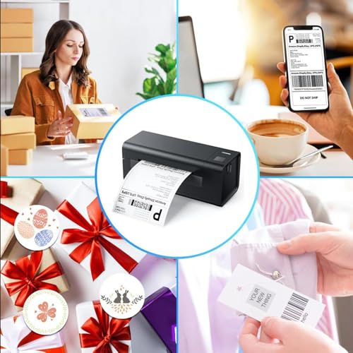 Zrhi Y486BT Thermal-Label-Printer-Shipping Label Printer For Small Business 4X6 Bluetooth Thermal Printer 300Mm/S Compatible Windows,Mac,Ios, Android,Desktop Printer Labels Maker Used thumb #5